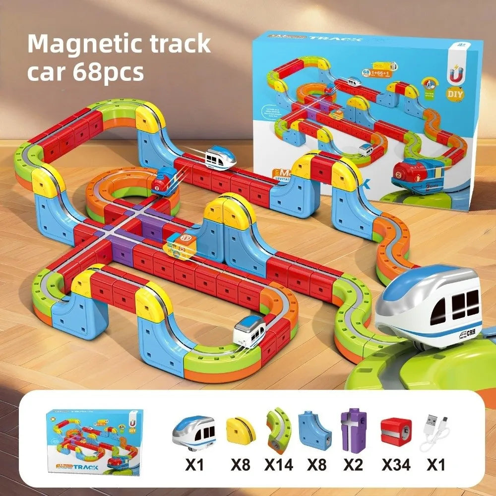 Build It Educational 3D Track Fusio Magnetic Car DIY