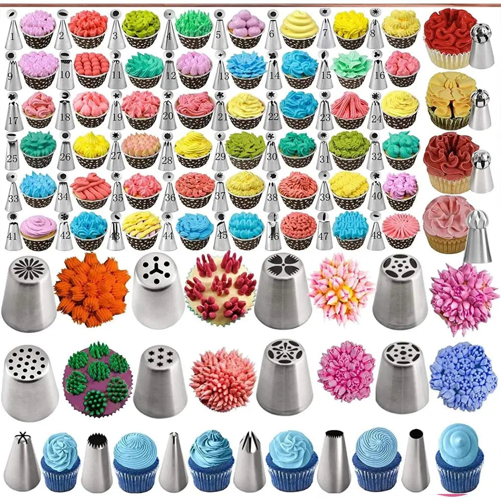359pcs Cake Decorating Baking Supplies Set, with 66 Tip Baking Set, Piping Bags and Beginner Set, Baking Tools, Cupcake Decorating