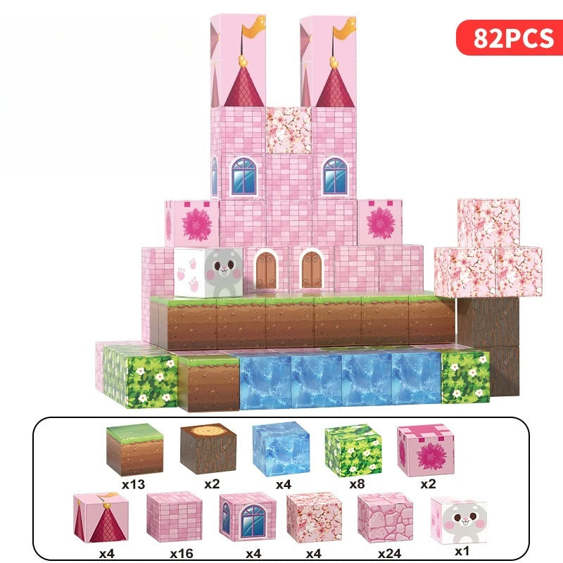 Educational Magnetic Piece Building Blocks Set