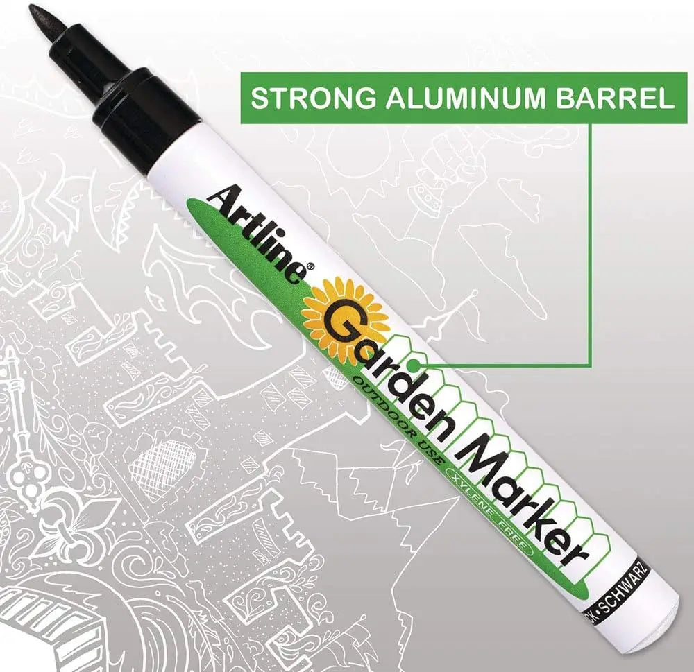 Garden Markers with 0.8mm Fine Tip, 12-Pack for Plant Labels