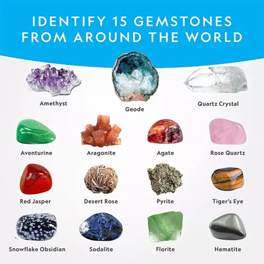 STEM Mega Gemstone Dig Kit-dig and discover gemstone crystal dig toy set child educational toy crystal mining kit