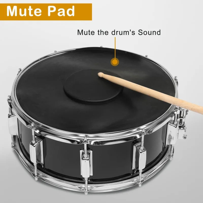 Black Snare Drum with Stand Bag Set