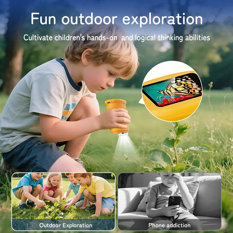 1000X Handheld Microscope for Kids 2.0" Screen Rechargeable