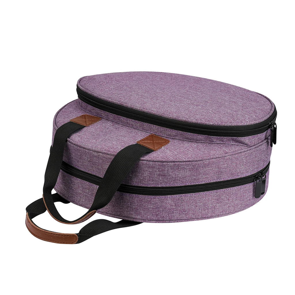Embroidery Project Bag Embroidery Supplies Storage Carrying Tote Case with Multiple Pockets for Floss Hoops Thread Stitch Tools