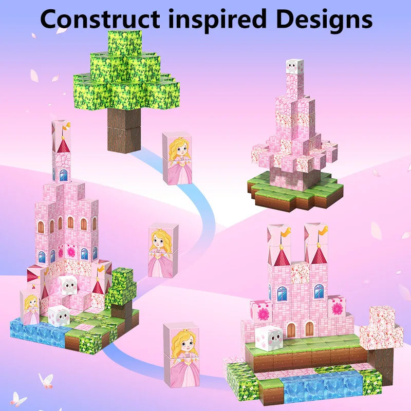 Educational Magnetic Piece Building Blocks Set