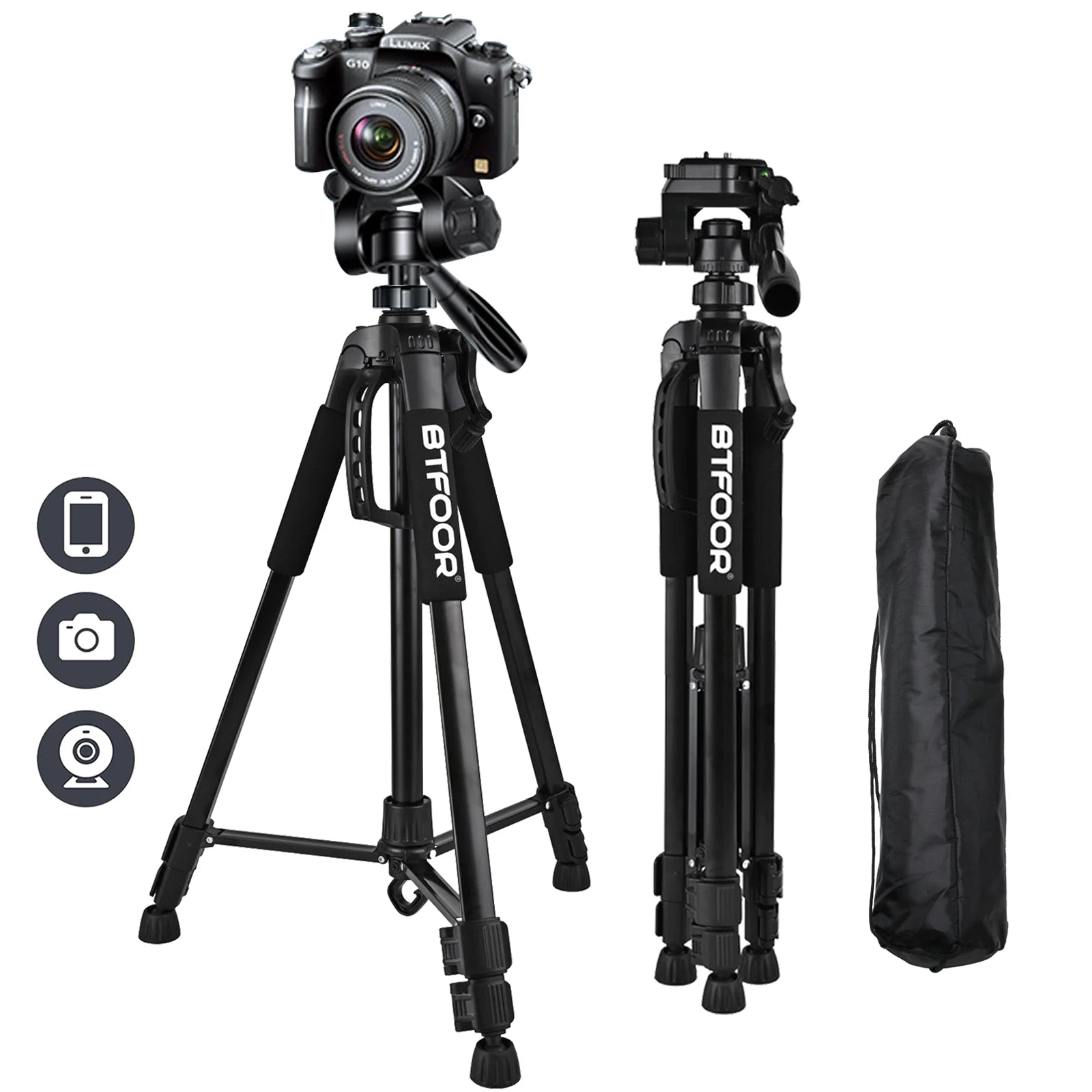 Phone Travel Self Tripod  Aluminum Tall 55”
