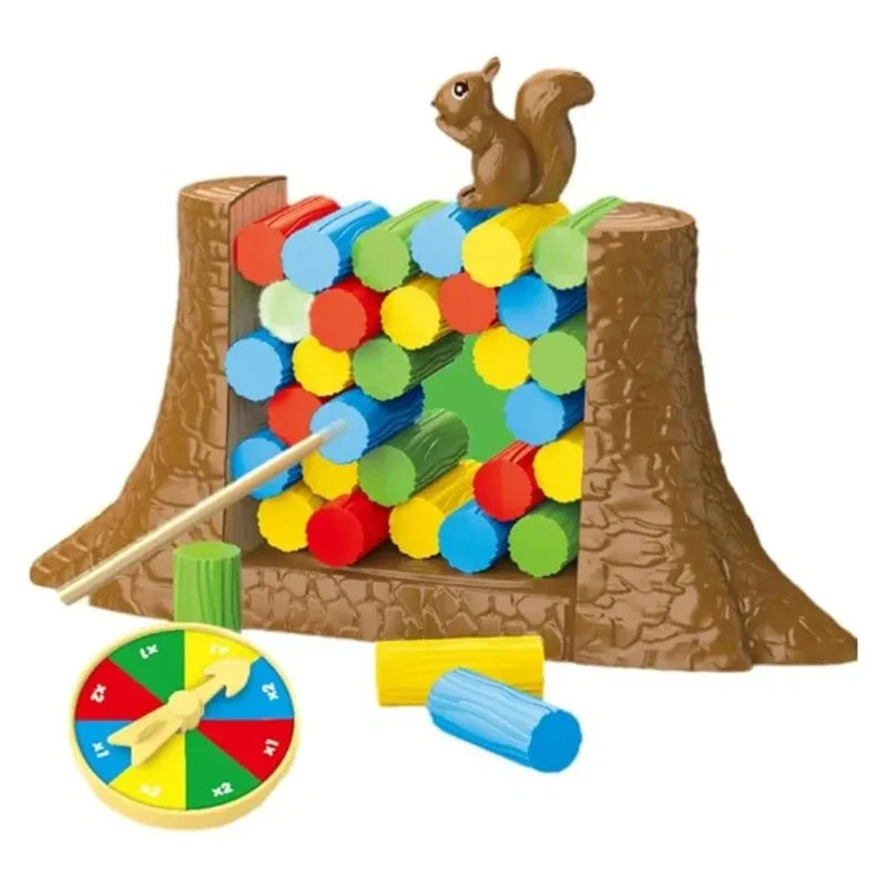 Squirrel Stacking Balance Tower Building Challenge