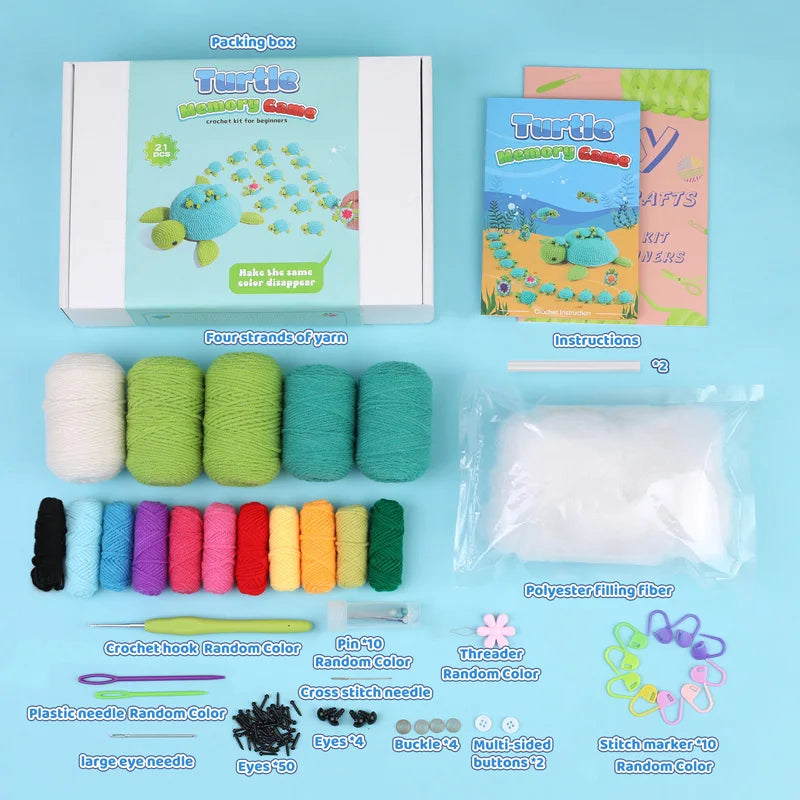 MIUSIE Crochet Kit for Beginners,Memory Matching Game