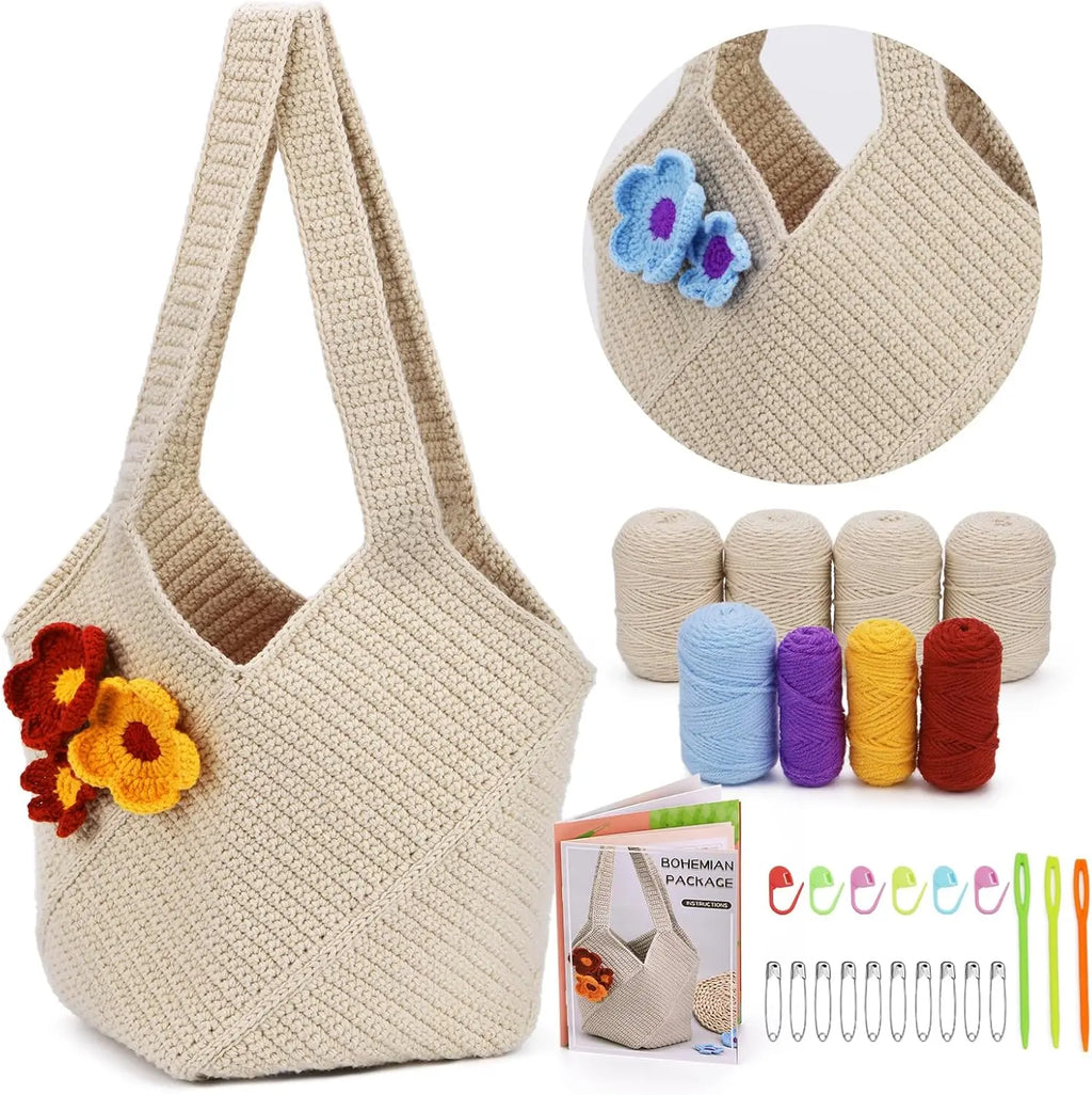 MIUSIE Crochet Bag Kit w/Video Tutorials