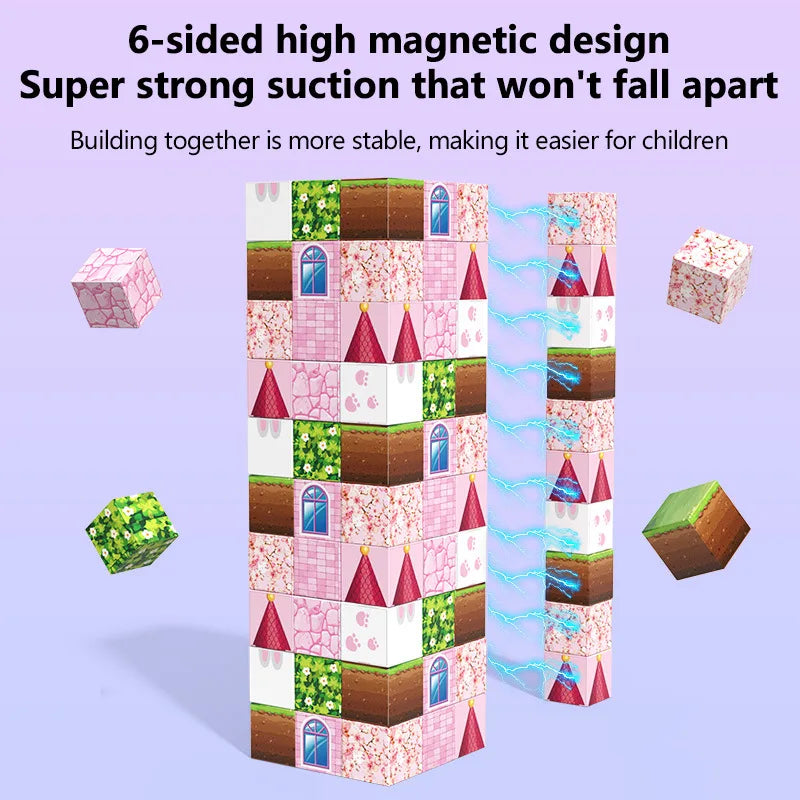 Educational Magnetic Piece Building Blocks Set