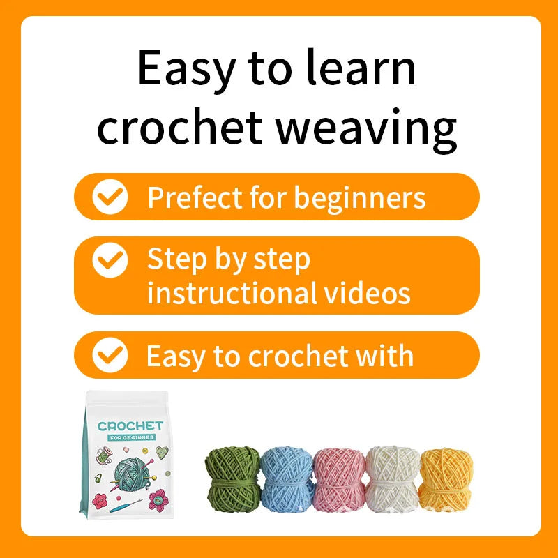 3 PCS Potted Flower Plants Crochet Kit with Step-by-Step Video Potted Plant with Sewing Crocheting Set DIY Craft Gift