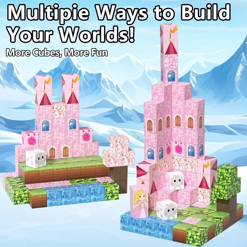 Educational Magnetic Piece Building Blocks Set
