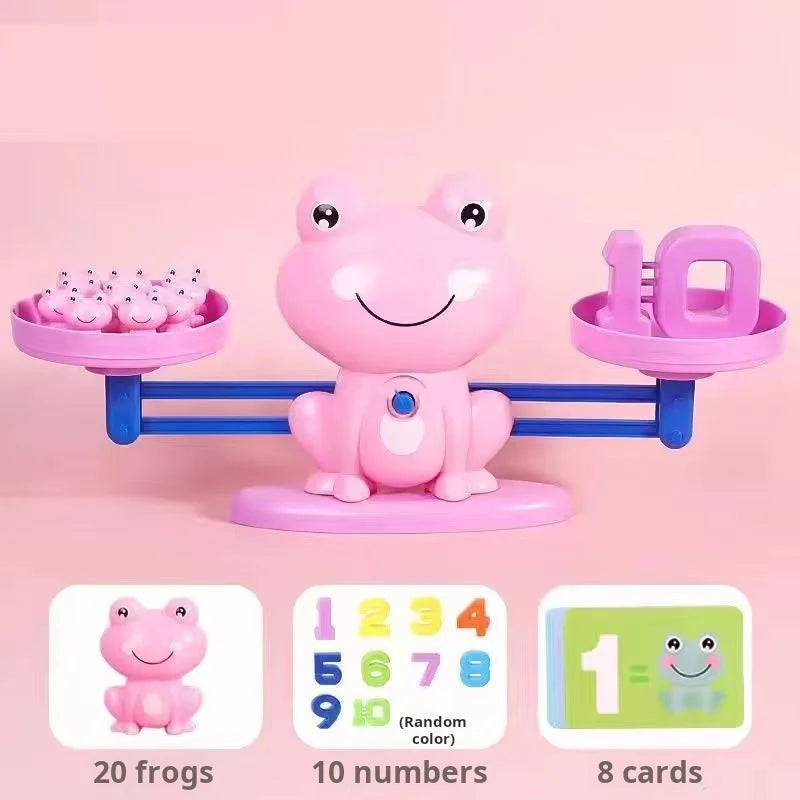Frog Math Balance Scale Educational Prop for Kids Number Learning And Counting Montessori Interactive
