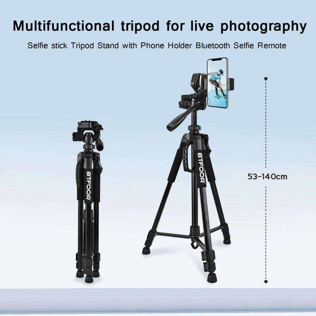 Phone Travel Self Tripod  Aluminum Tall 55”