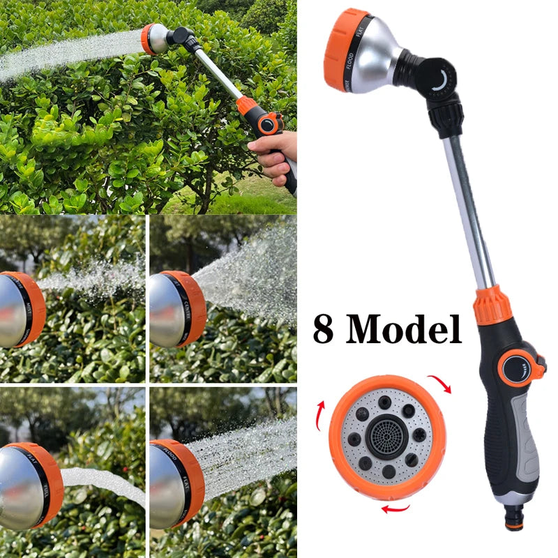 Long handle Garden Wand 8 Spray Patterns