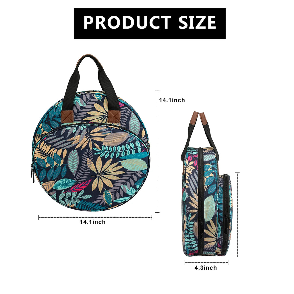 Embroidery Project Bag Embroidery Supplies Storage Carrying Tote Case with Multiple Pockets for Floss Hoops Thread Stitch Tools