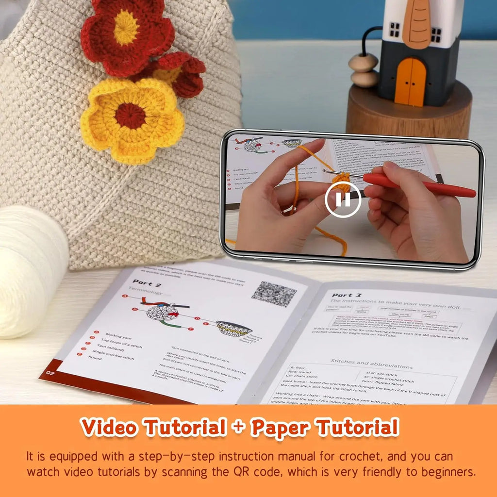 MIUSIE Crochet Bag Kit w/Video Tutorials