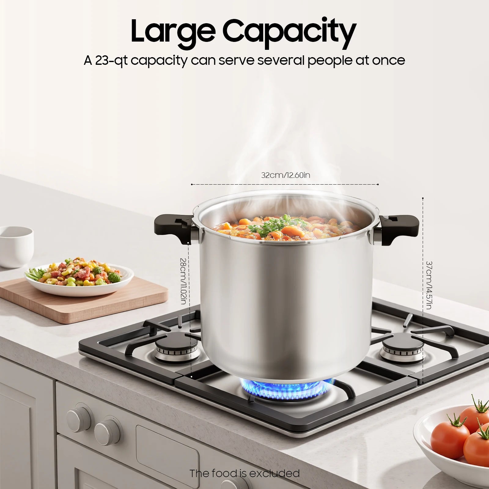 22L Aluminium Alloy Pressure Cooker