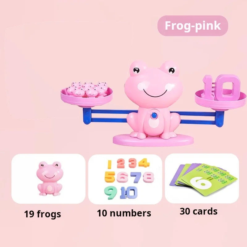 Frog Math Balance Scale Educational Prop for Kids Number Learning And Counting Montessori Interactive