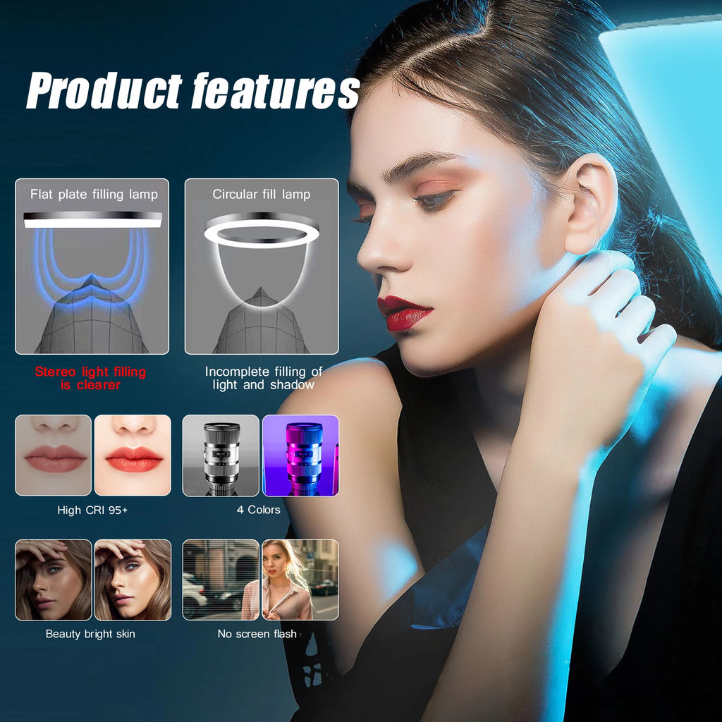 LED Photography /Video Light Panel,Tripod Stand, RGB Filters