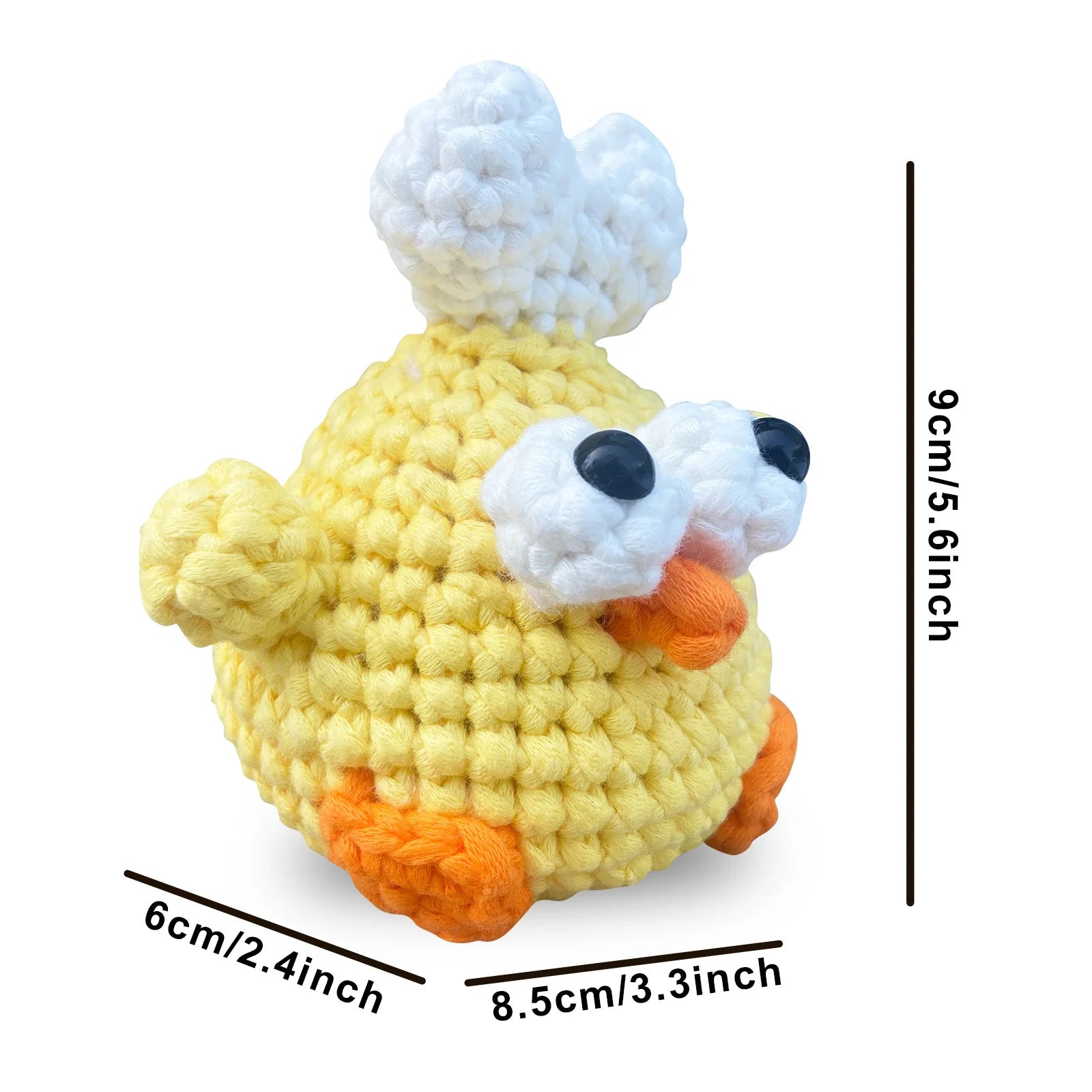 Chicken Crochet Kit Cute Animals DIY Amigurumi Starter Set with Step-by-Step Video Book Tutorial Easy Knitting Project