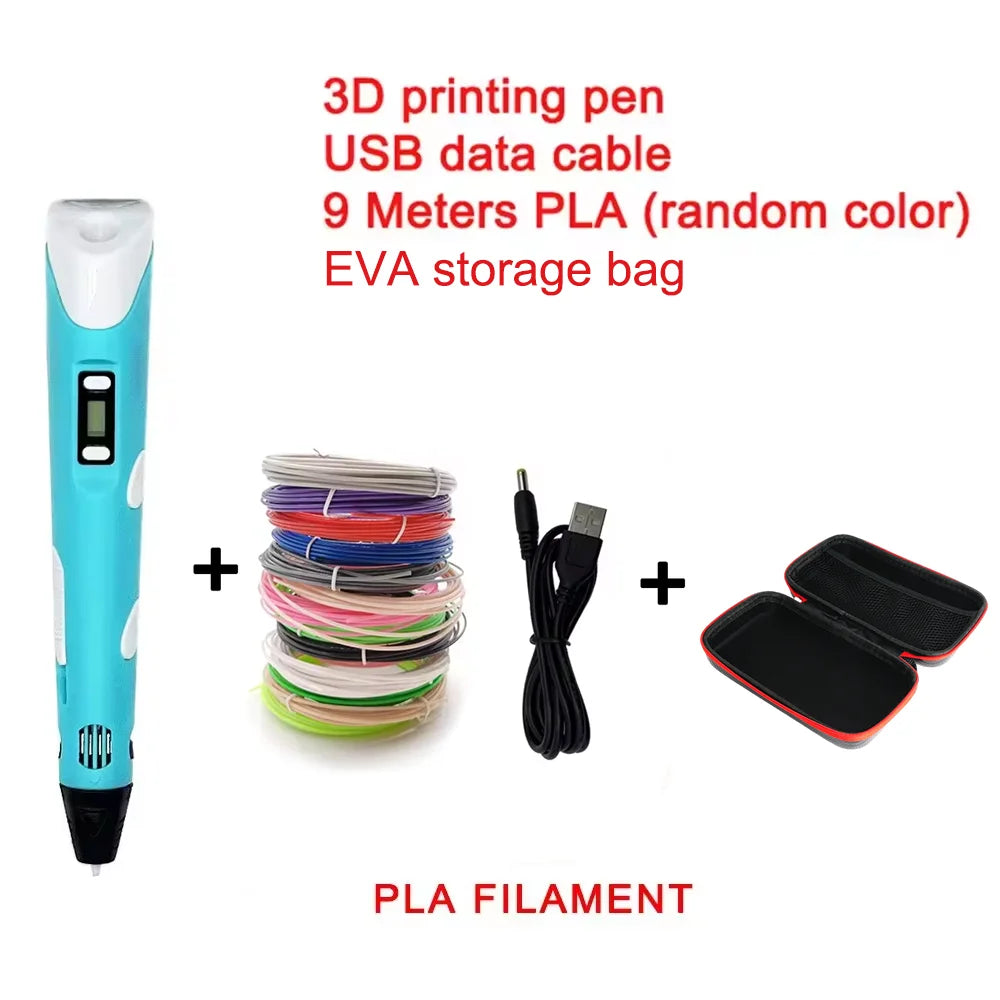 Electronic 3D Printing Pen with PLA & Storage Bag