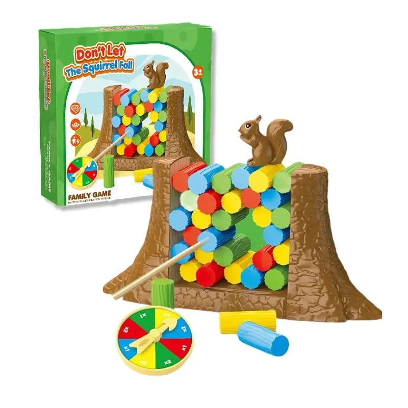 Squirrel Stacking Balance Tower Building Challenge