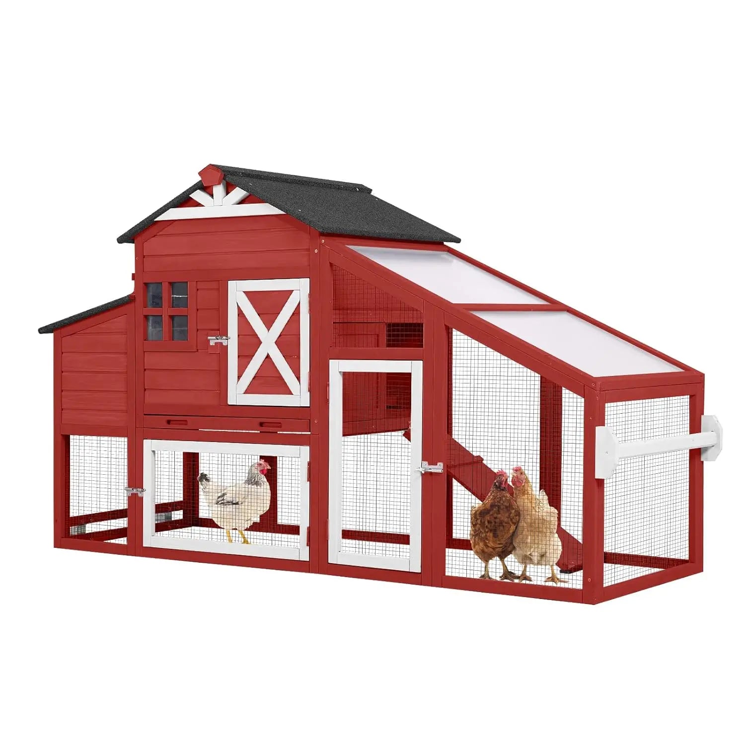 Mobile Chicken House on Wheels with Large Nesting Box