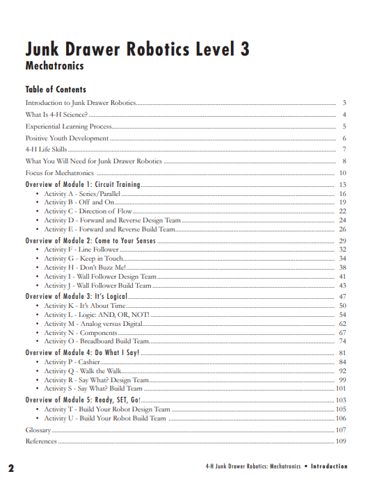 Junk Drawer Robotics Level 3: Mechatronics