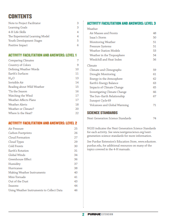 Weather and Climate Science Facilitator Guide