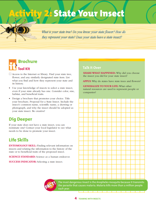 Teaming With Insects: Entomology Curriculum Level 3