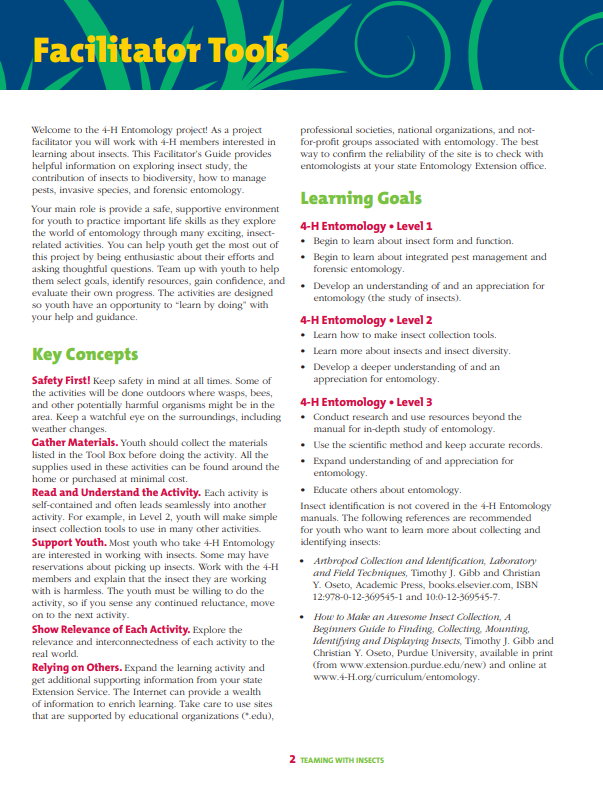 Teaming With Insects: Entomology Curriculum Facilitator's Guide