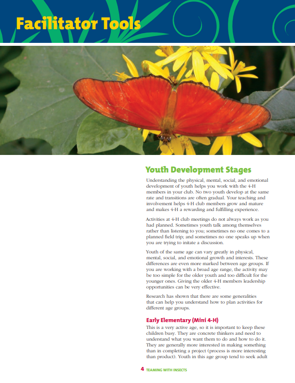 Teaming With Insects: Entomology Curriculum Facilitator's Guide