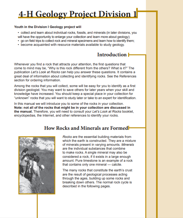 4-H Geology, Level 1