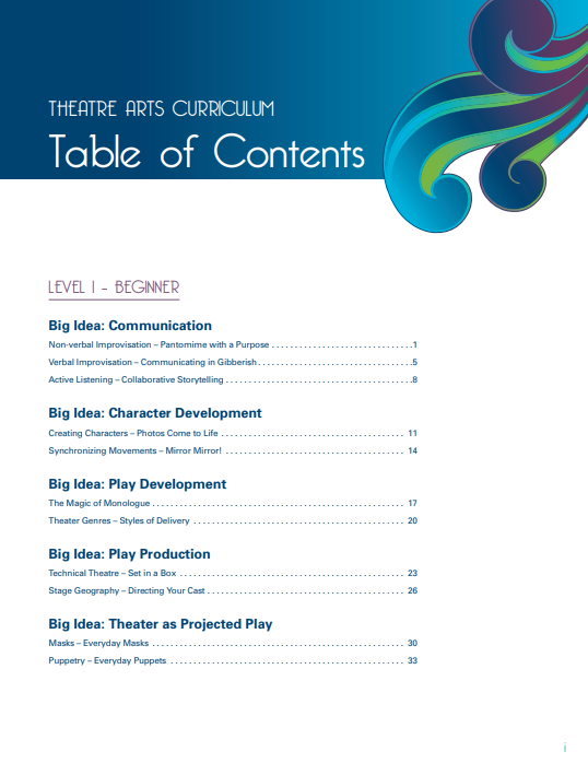 Theatre Arts Book: Level 1 - Beginner