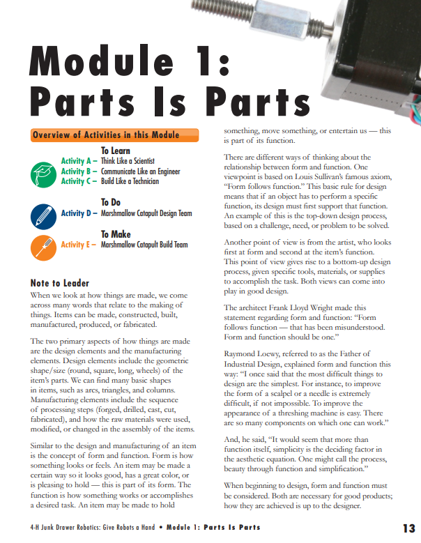Junk Drawer Robotics Level 1: Give Robotics a Hand