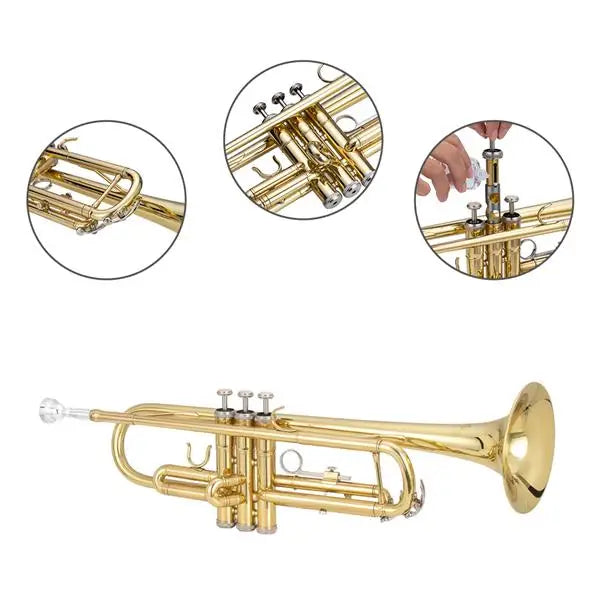 Brass Trumpet Bb with 7C Mouthpiece