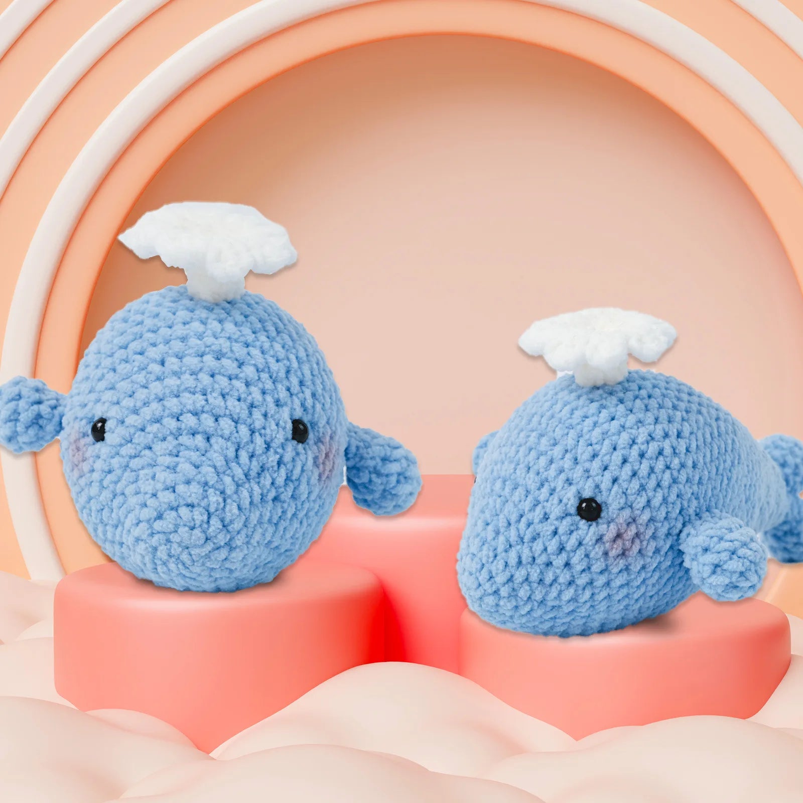 Whale Crochet Kit for Beginners,DIY Craft for Adults, Great Gift for Crochet Lovers, Step by Step Videos,Birthday Gift