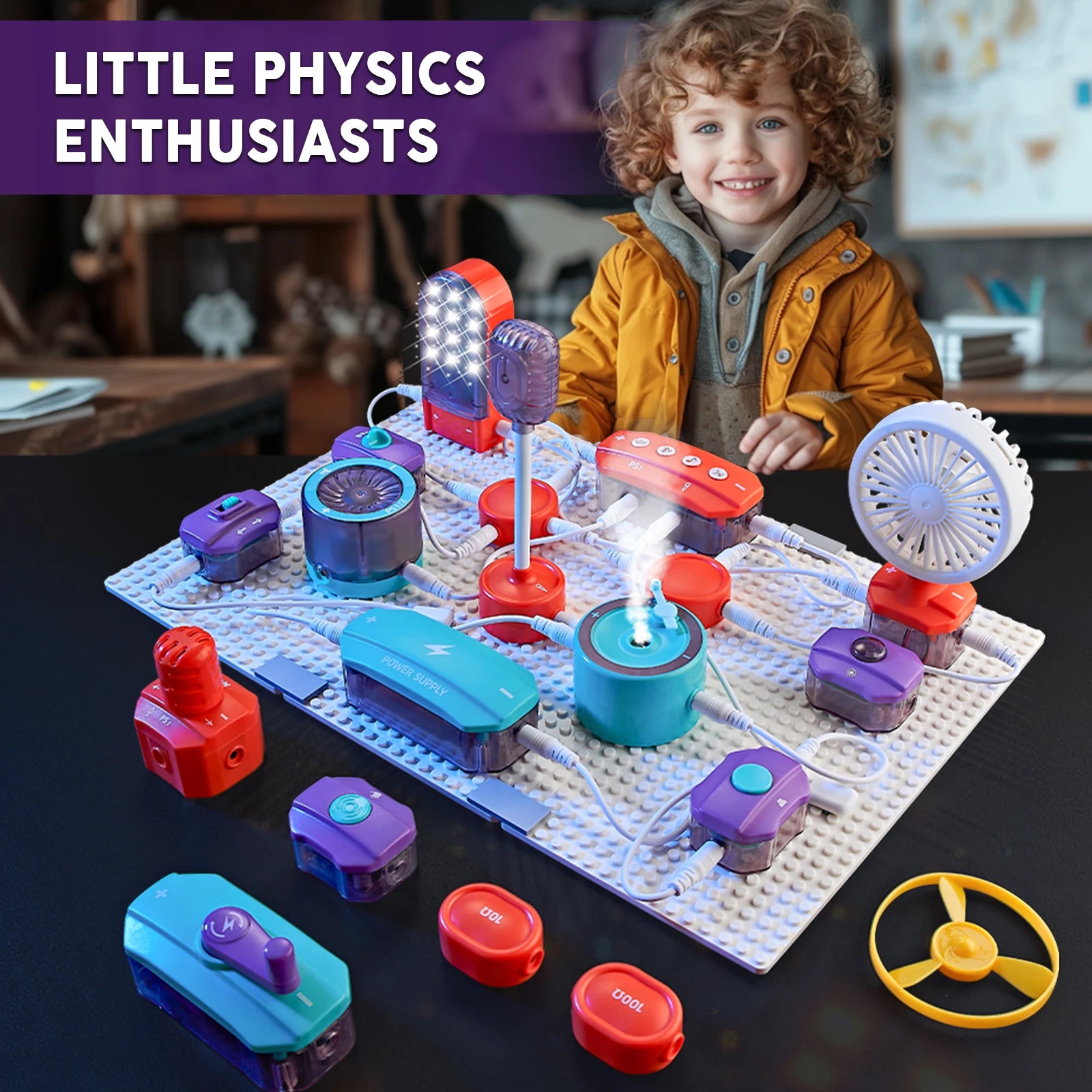 VATOS Science Circuit for Kids DIY Electronics Exploration Kit 150+ Project Physics Experiment Circuit Board
