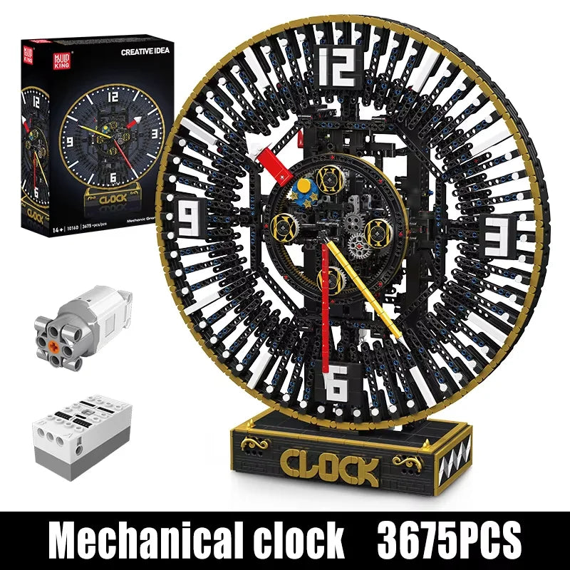 Motorized Mechanical Grand Clock Building STEM Set