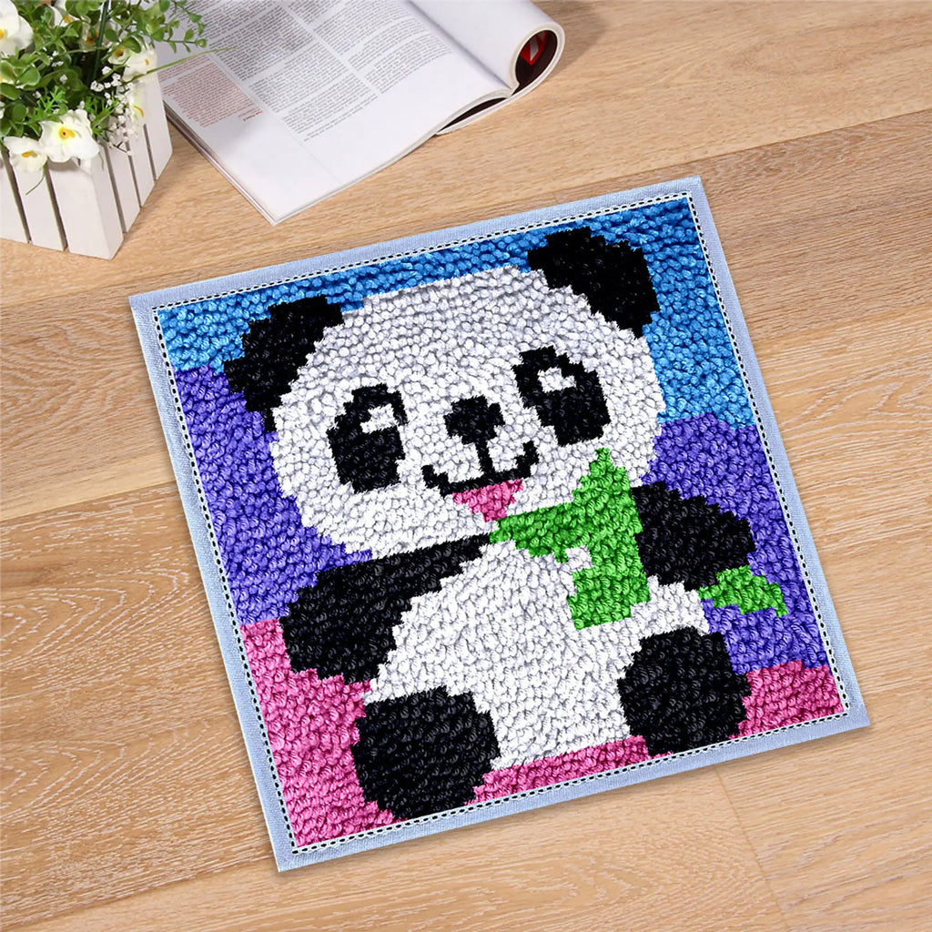 Latch Hook Kit DIY Craft Rug Fox Panda Owl