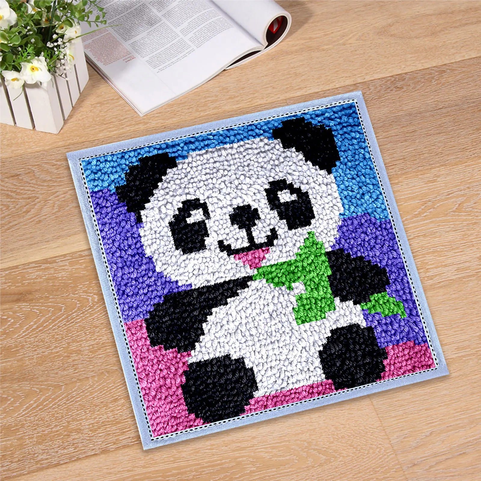 Latch Hook Kit DIY Craft Rug Fox Panda Owl