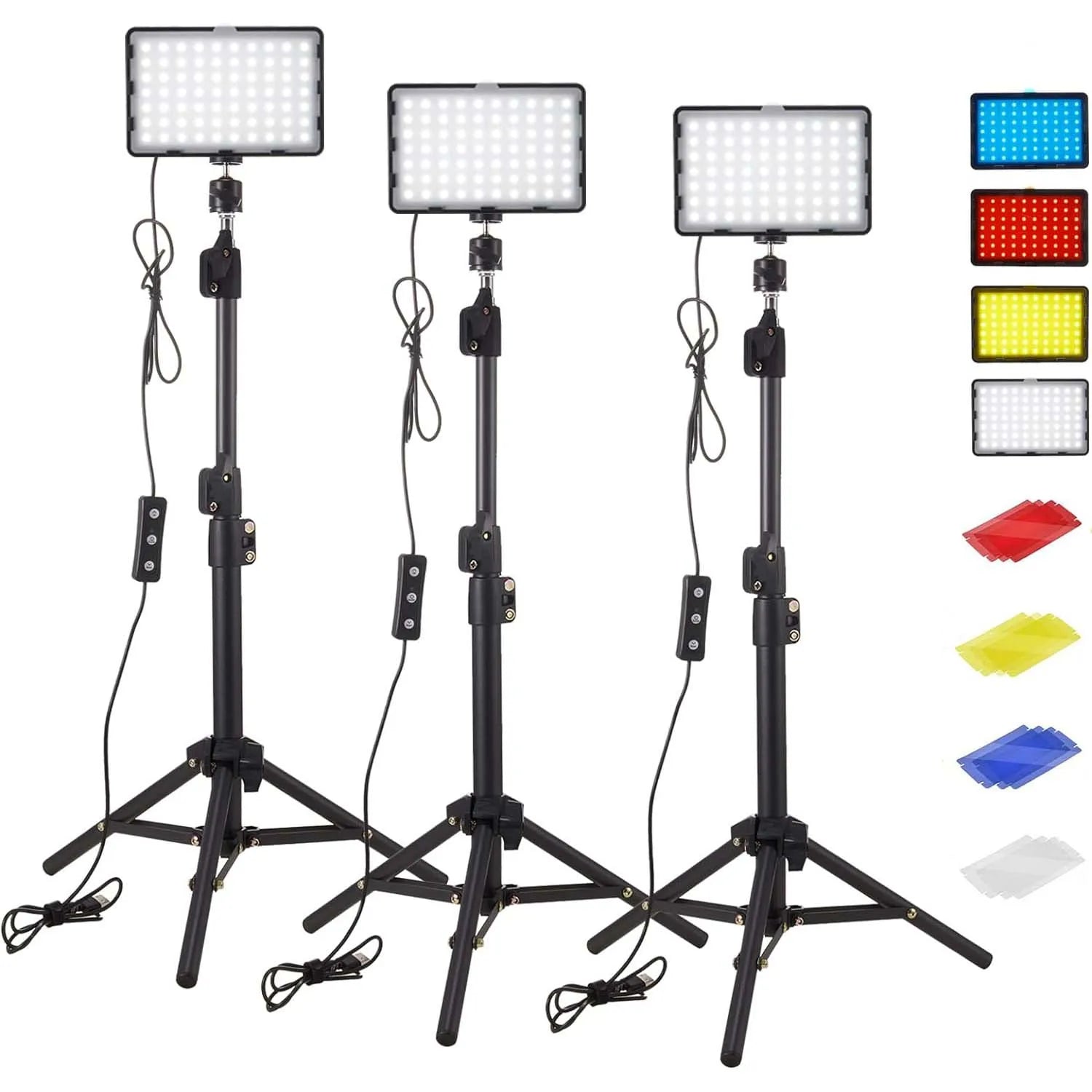 LED Photography /Video Light Panel,Tripod Stand, RGB Filters