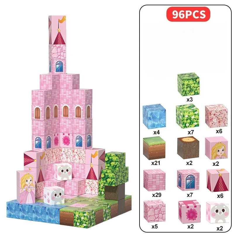 Educational Magnetic Piece Building Blocks Set