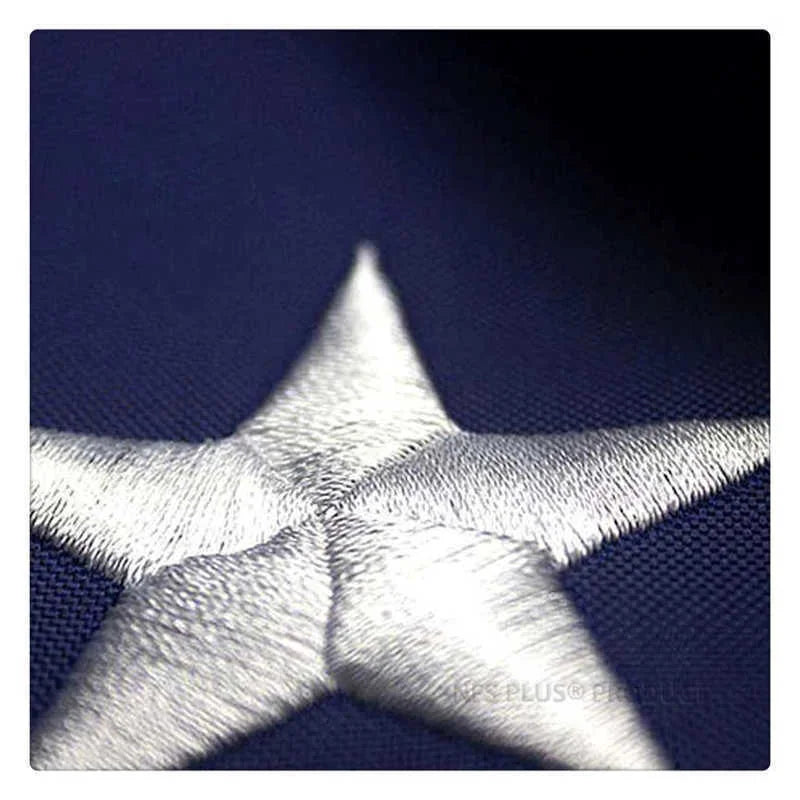 Outdoor USA Flag 3x5 Feet Waterproof Nylon Embroidered Stars Sewn Stripes Brass Grommets