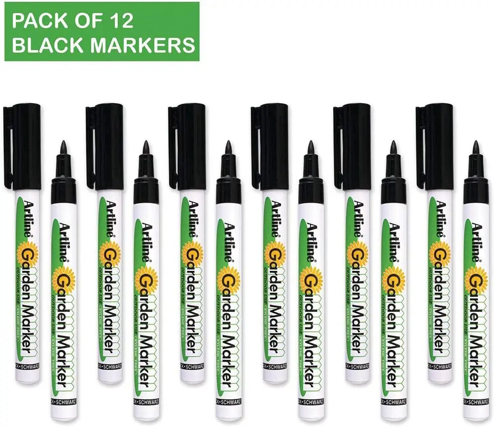 Garden Markers with 0.8mm Fine Tip, 12-Pack for Plant Labels