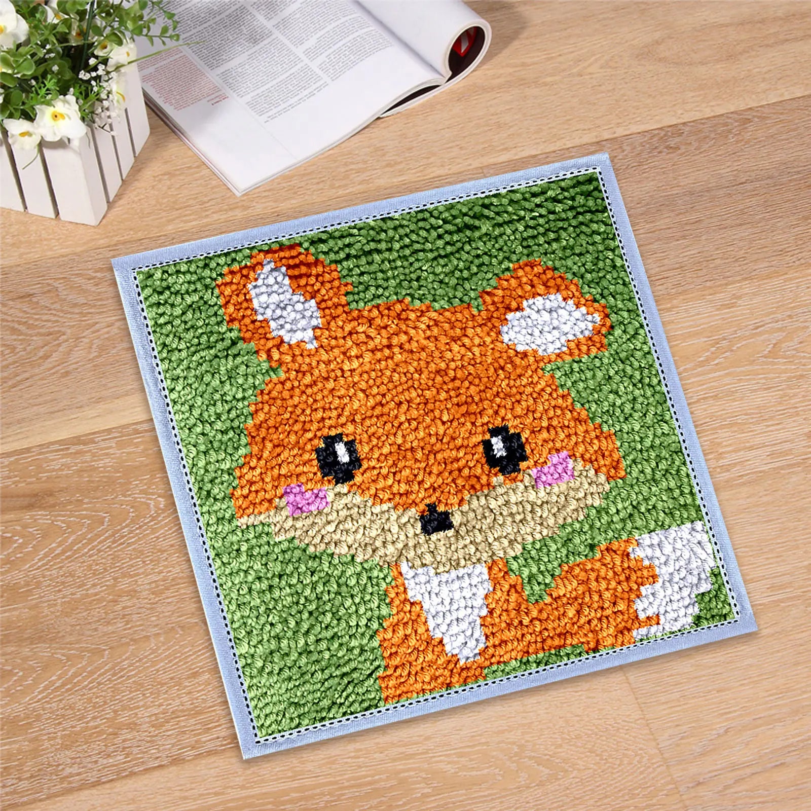 Latch Hook Kit DIY Craft Rug Fox Panda Owl