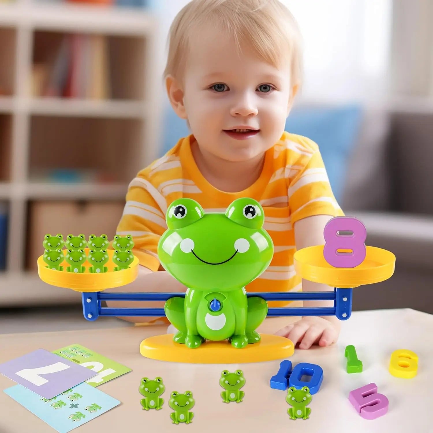 Frog Math Balance Scale Educational Prop for Kids Number Learning And Counting Montessori Interactive