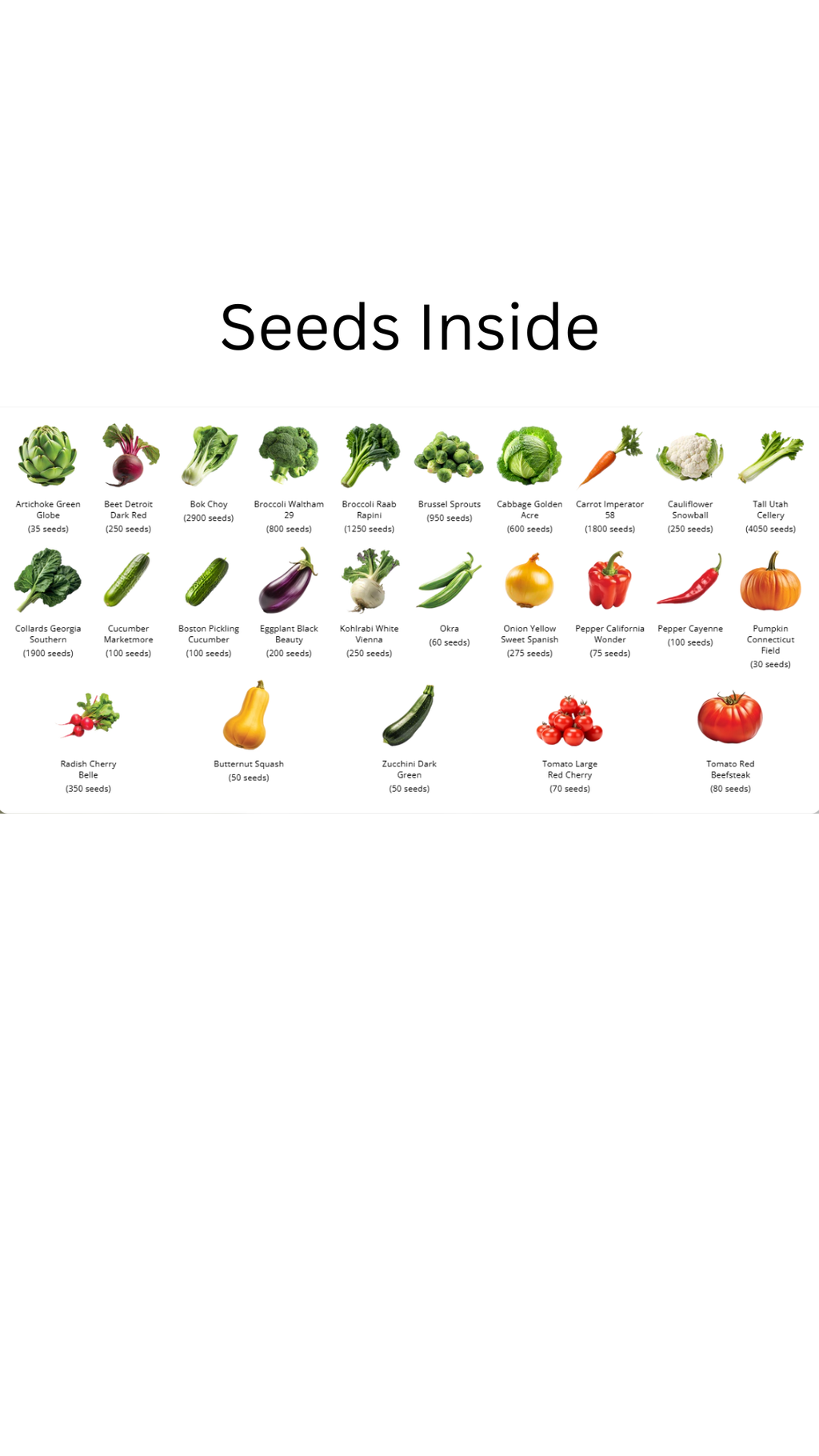 Organo Republic 25 Most Popular Vegetable Seeds Variety Pack