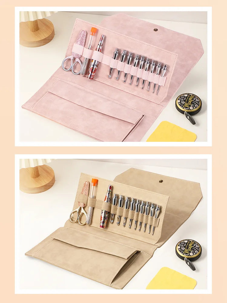 Interchangeable Crochet Hooks Set 9 Different Sizes of Metal Crochet Hooks from 3mm-8mm Ergonomic Crochet Hooks Knitting Tools